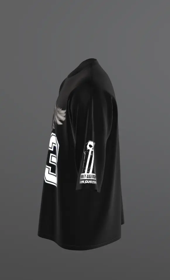 aj 01 black stylish t-shirt - Image 2