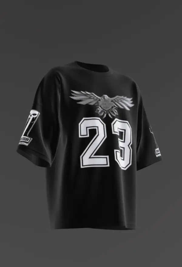 aj 01 black stylish t-shirt - Image 1