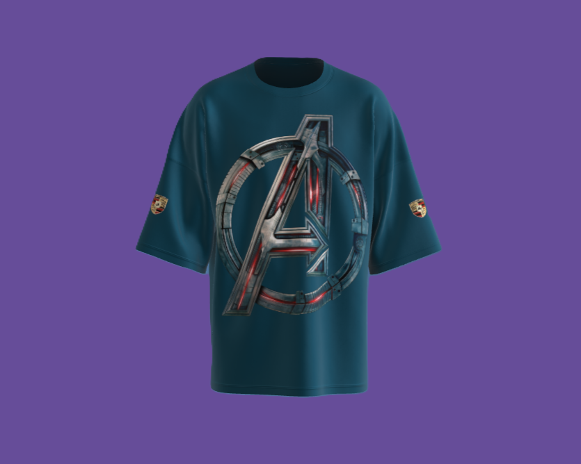 Aj 03 Blue t-shirt Captain America - Image 1
